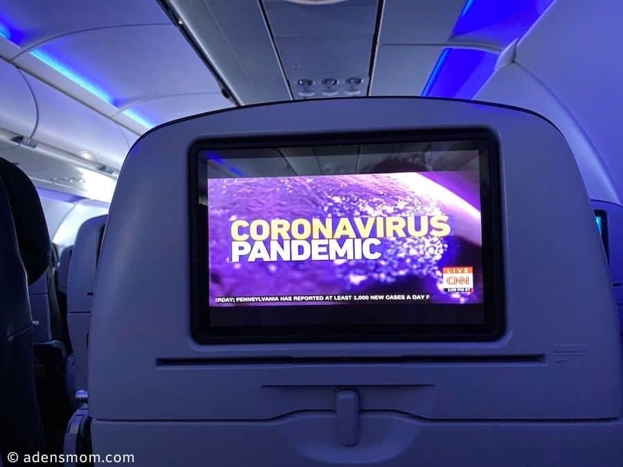 seatback airplane screen coronavirus pandemic