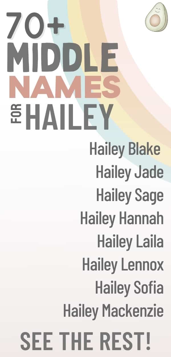 middle names for hailey list