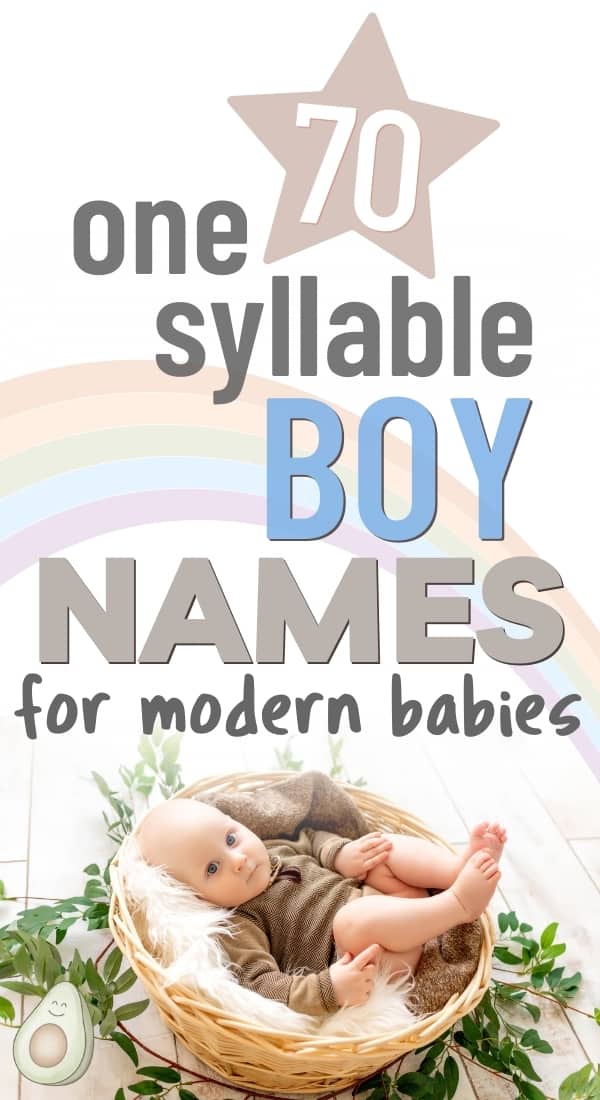 One Syllable Boy Names pin
