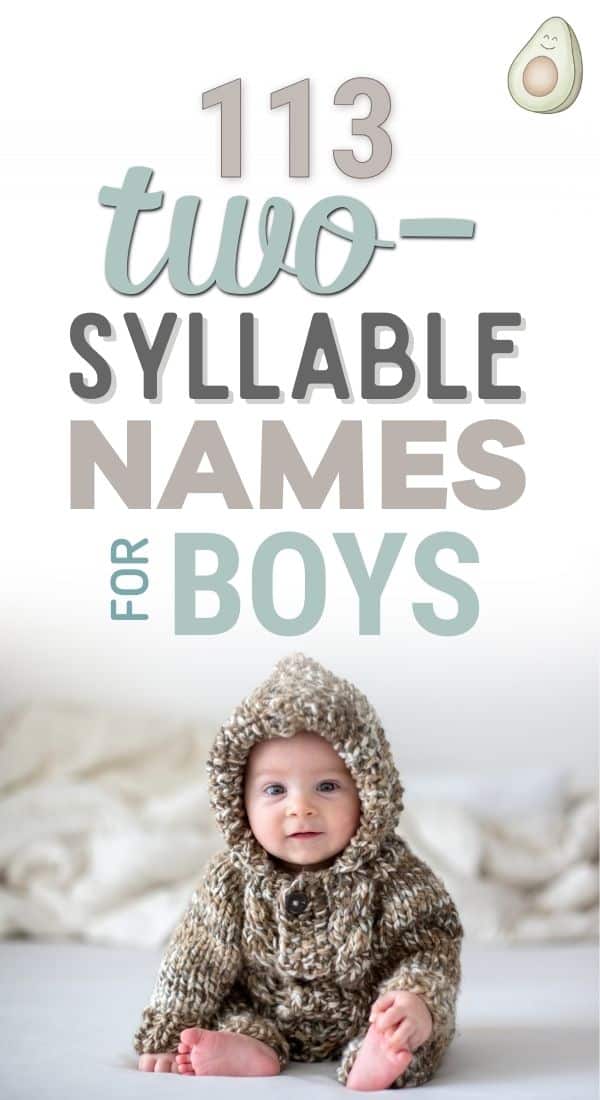two syllable boy names