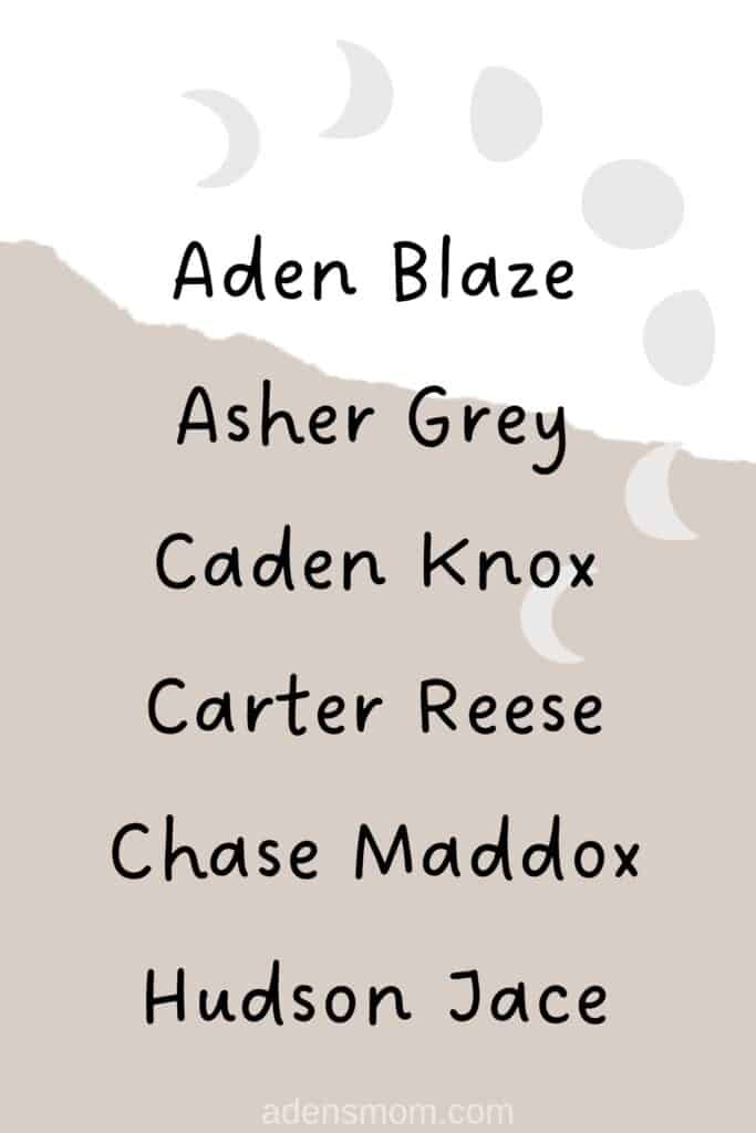 list trendy short boy names