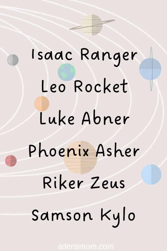 list boys space names