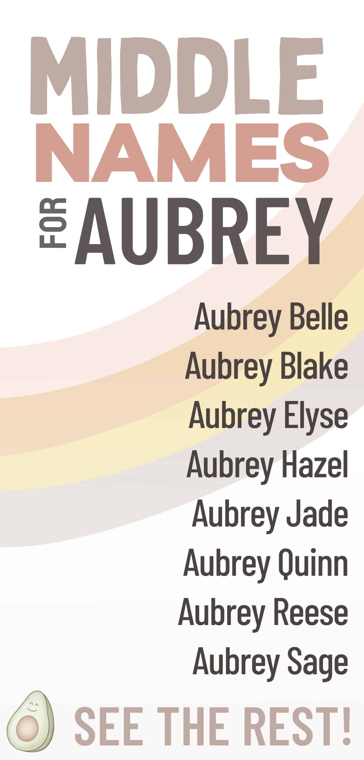 list of middle names for aubrey