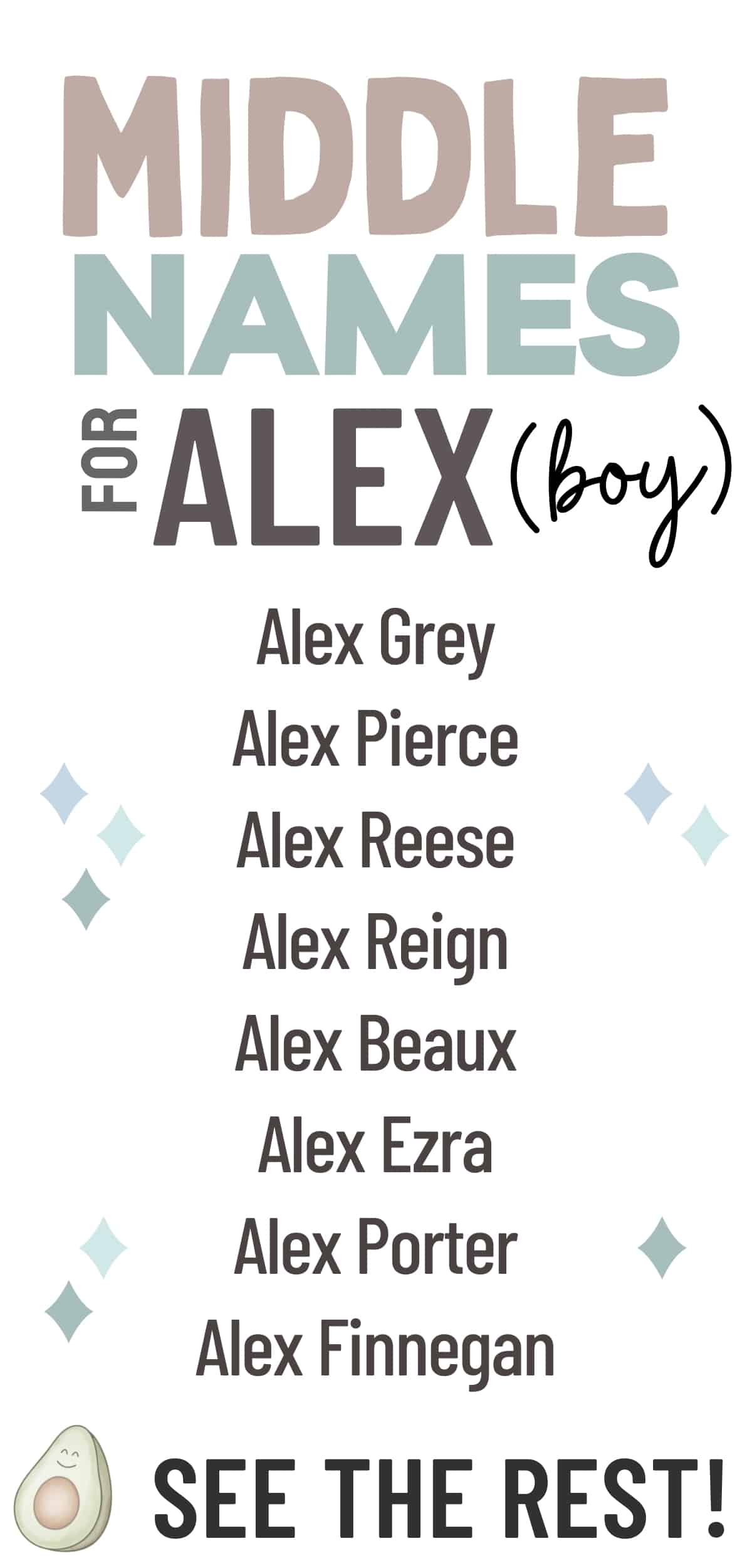 middle names for alex boy