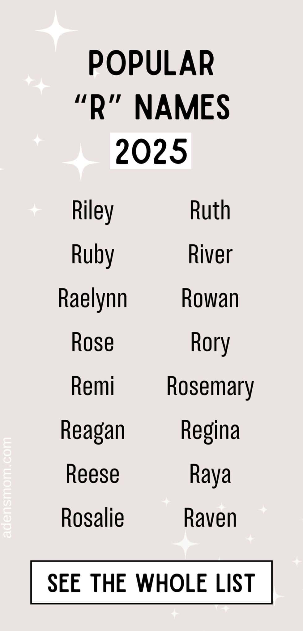 70 Effortlessly Cool Girl Names that Start with R for 2025