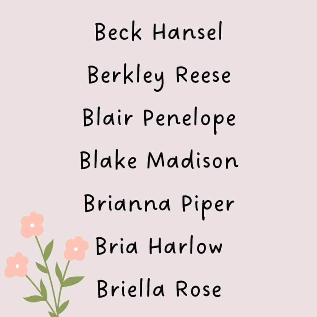 50 Baby Girl Names that Start with B