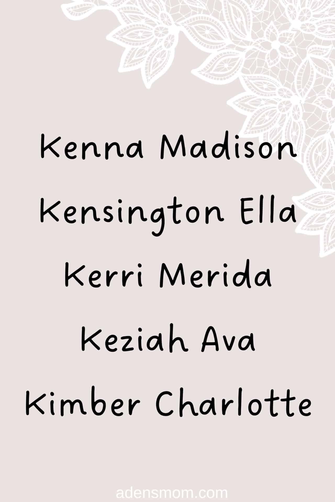 65+ Knockout Girl Names Starting with K [2025]