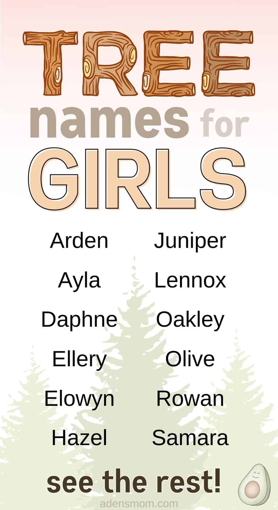 list tree names for girls