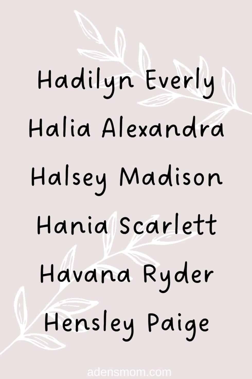 70 Effortlessly Cool Girl Names that Start with H [New 2025]