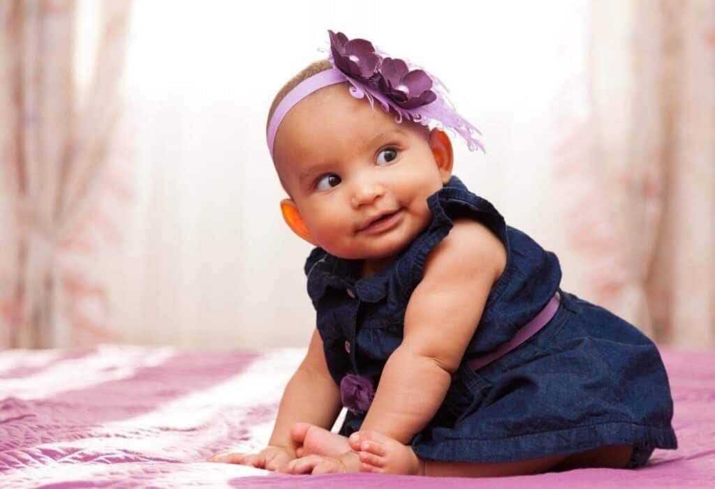 baby girl purple flower headband