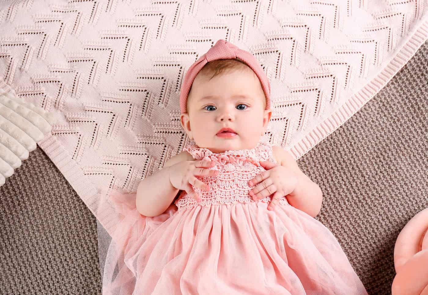 baby girl pink dress headband