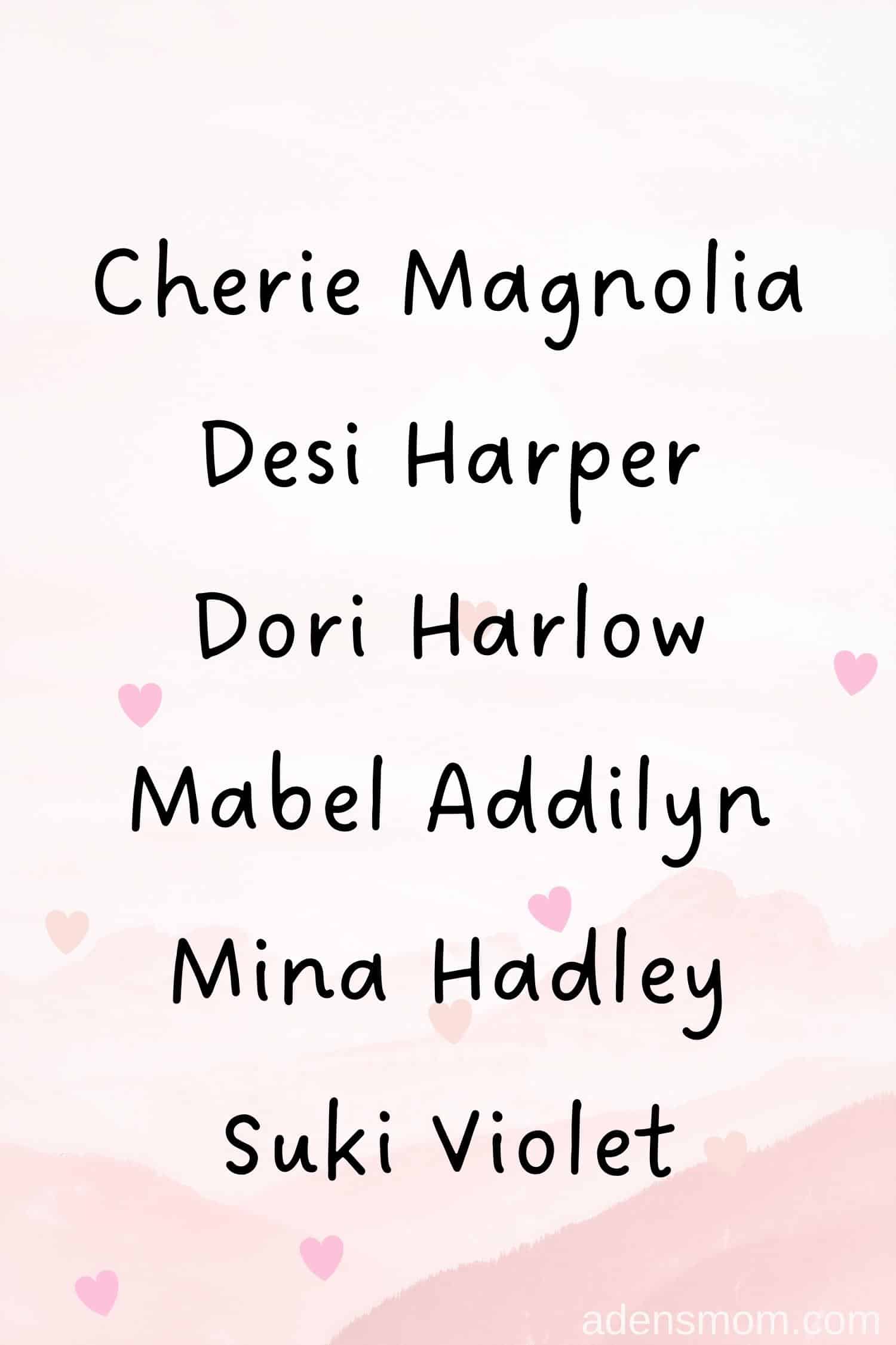 list cute names that mean love