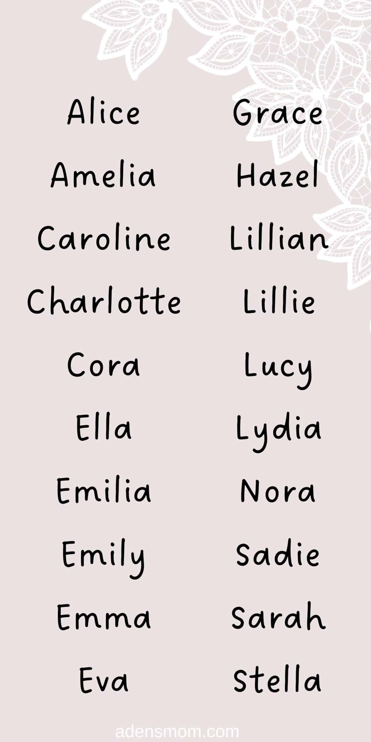 old fashioned girl names pin