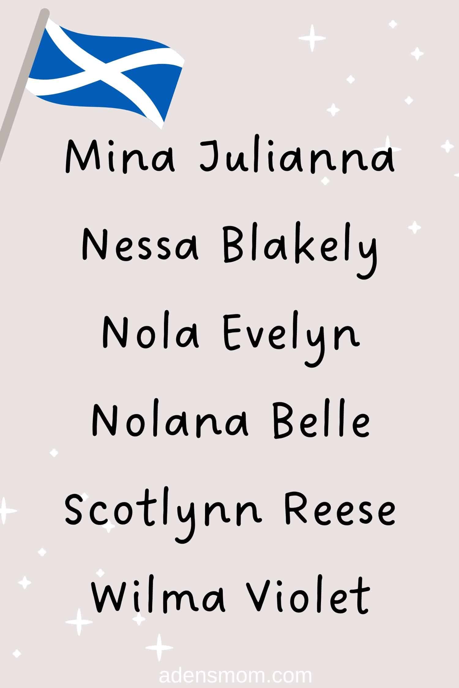 list familiar scottish girl names 2