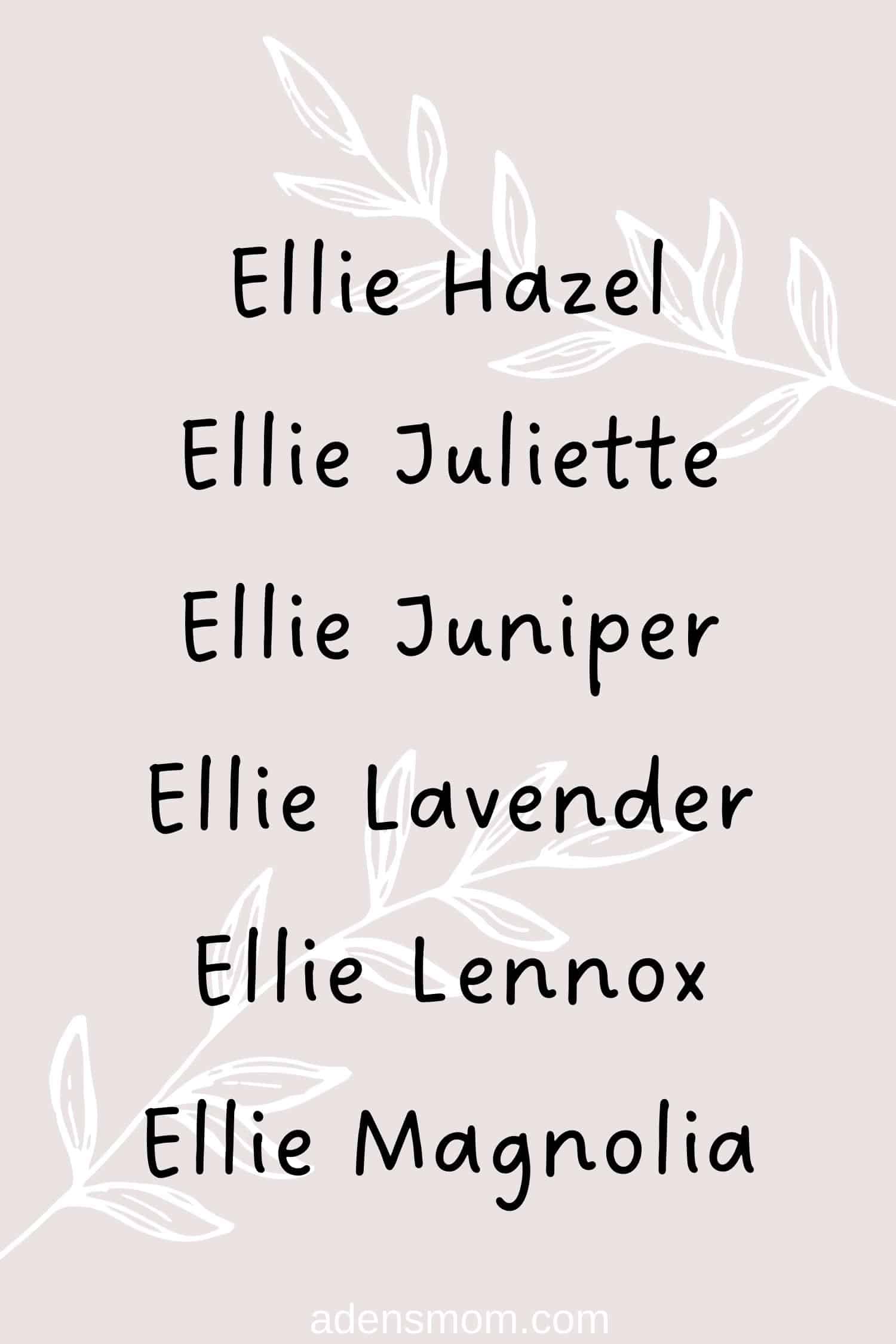 middle names for ellie list 2 middle names for ellie list 2