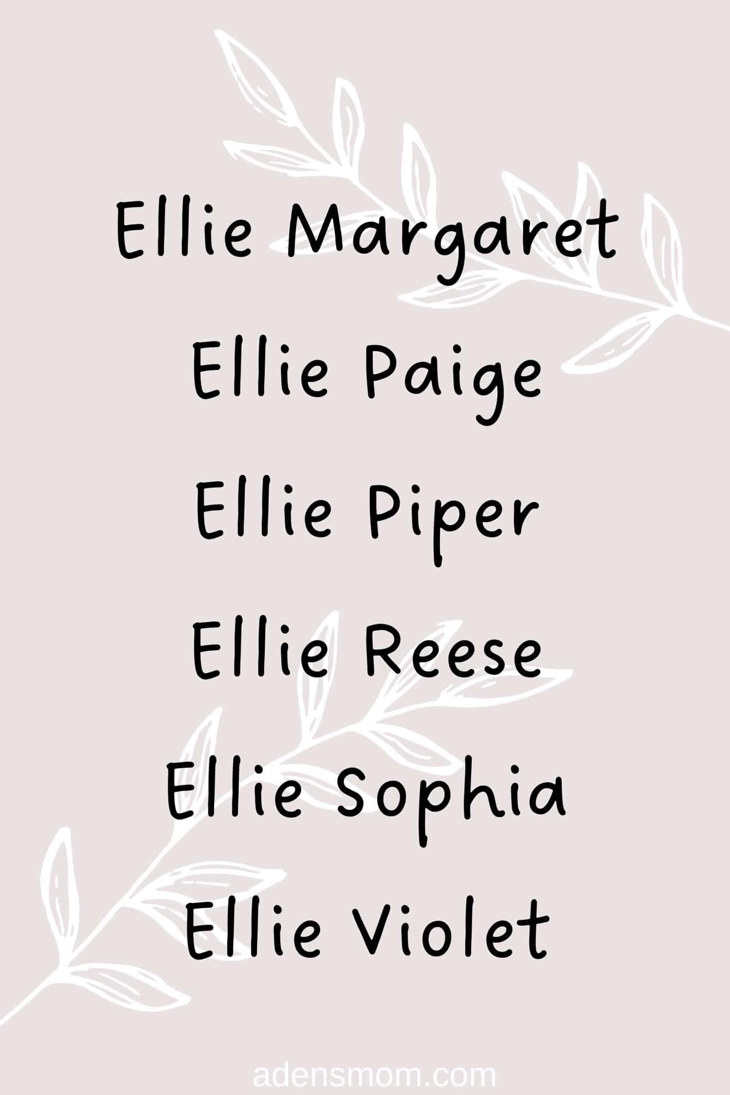 middle names for ellie list 3