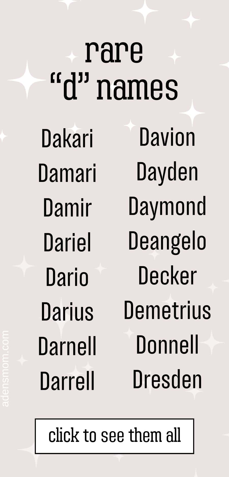 rare Boy Names that Start with D