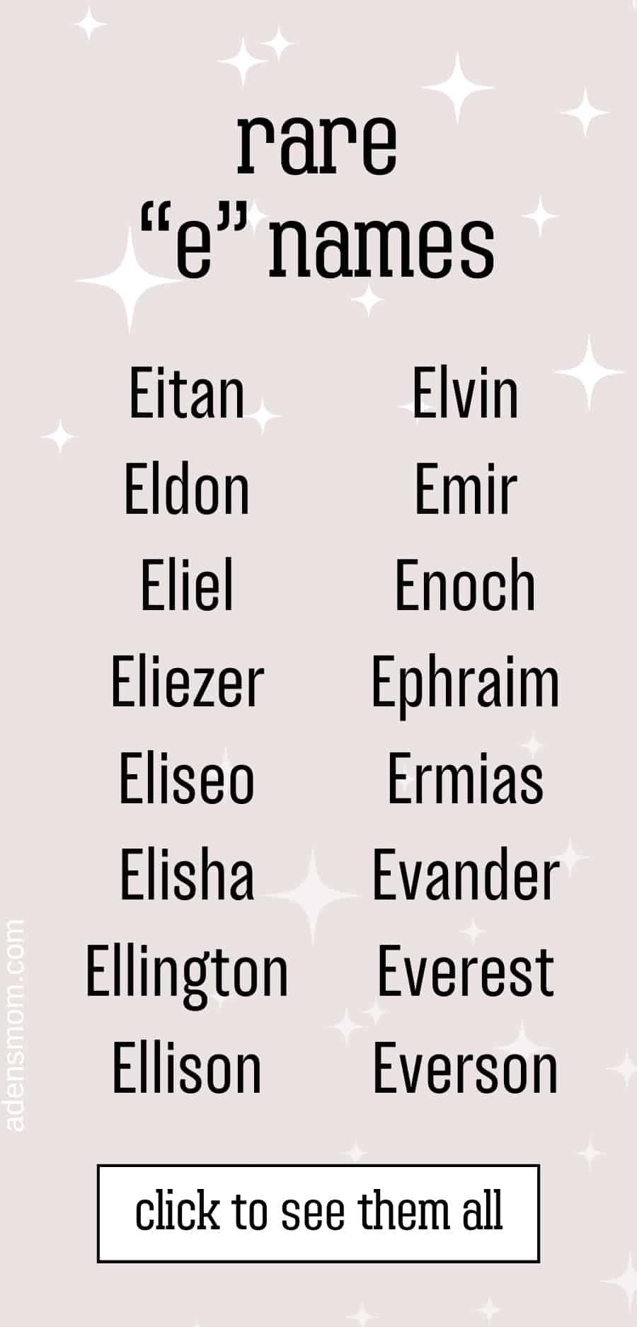 rare Boy Names that Start with E