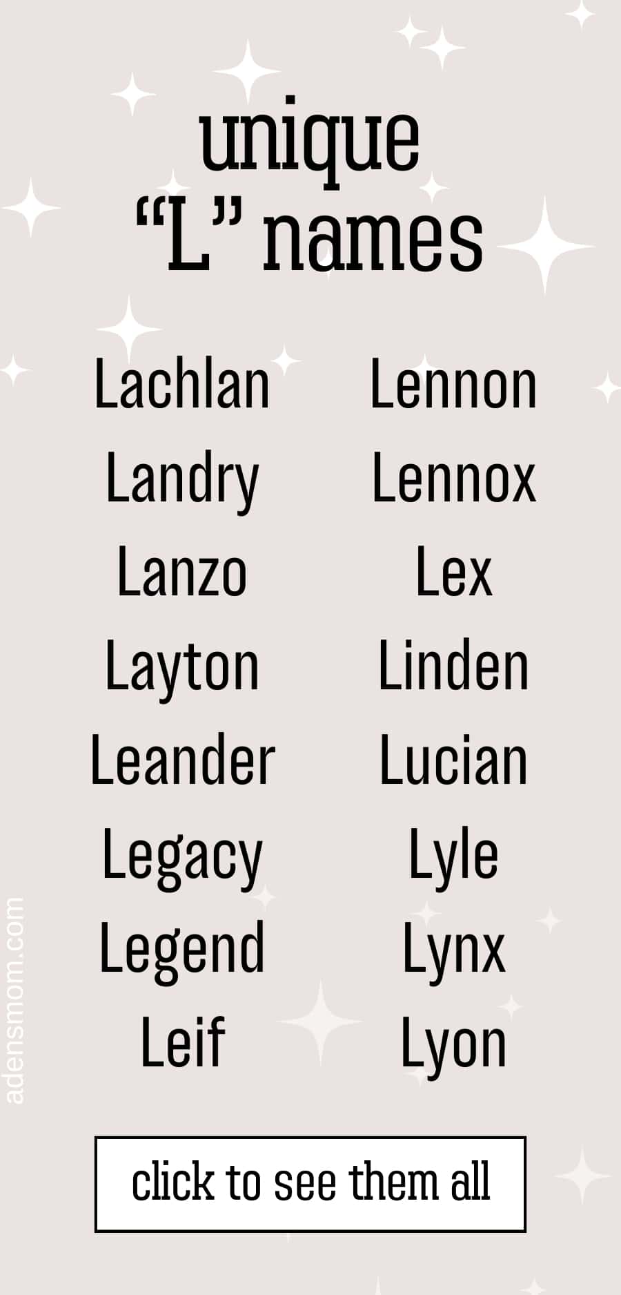 unique Boy Names that Start with L