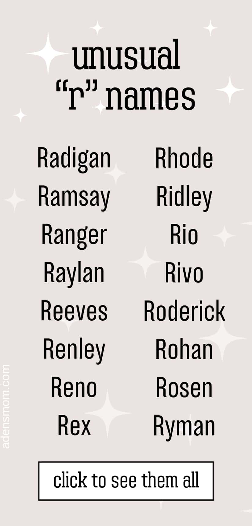 unusual Boy Names that Start with R