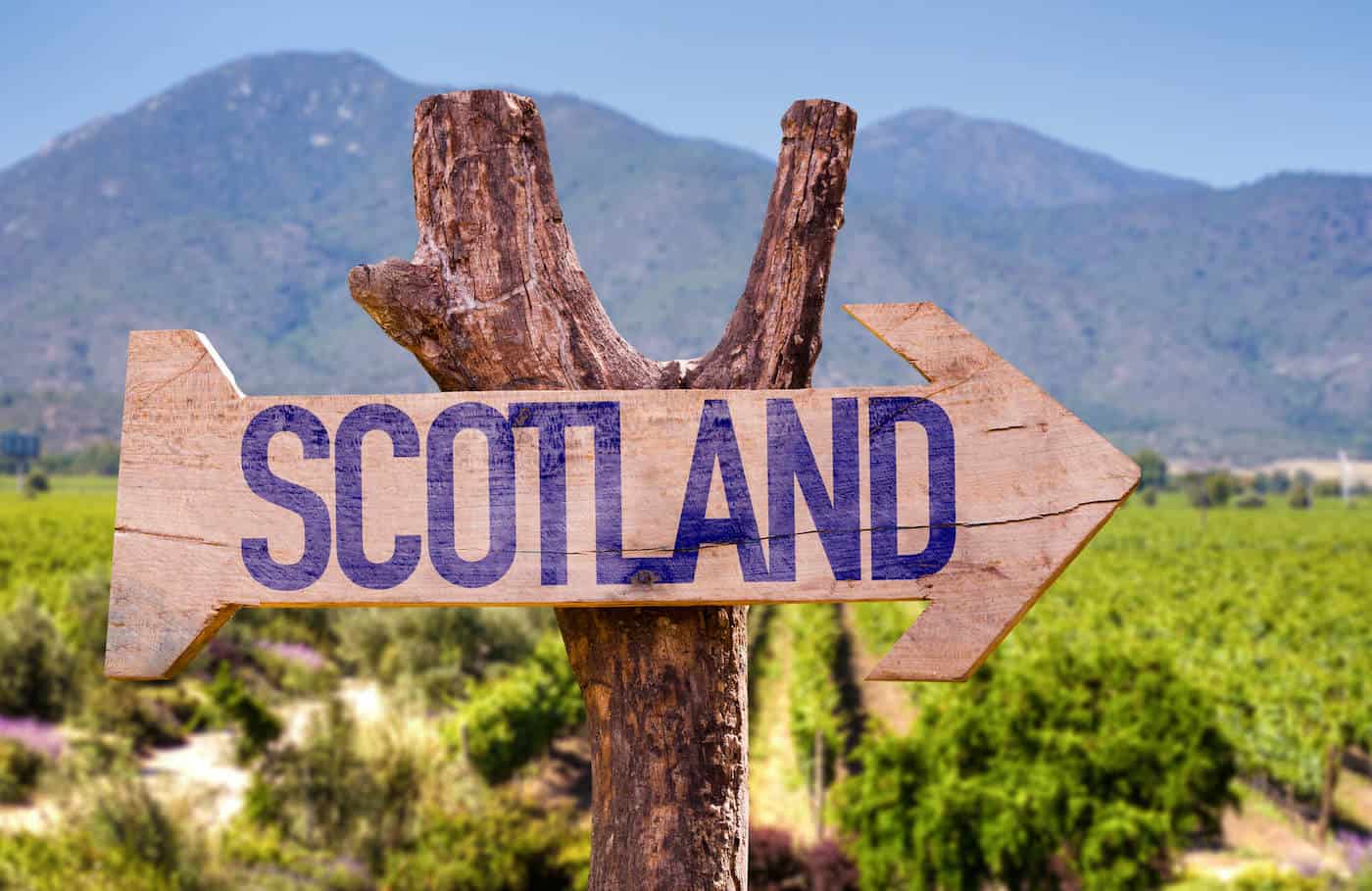 sign that says scotland