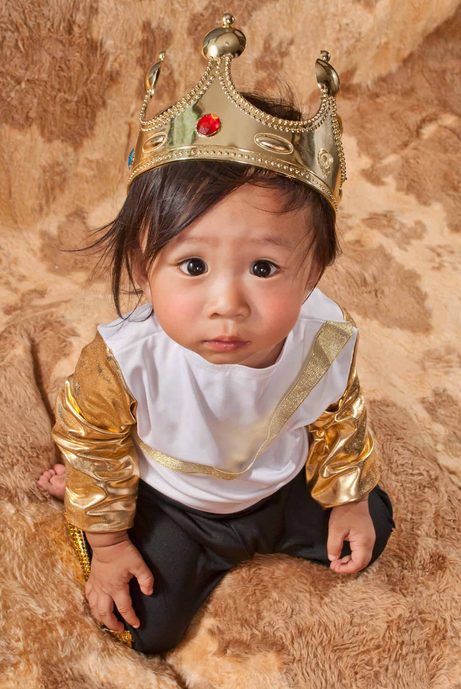 baby boy prince gold crown
