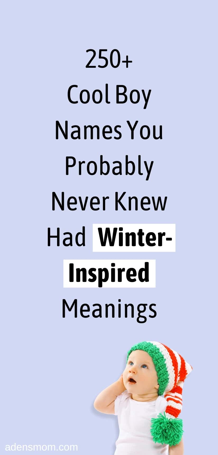 boy names winter inspired meanings pin