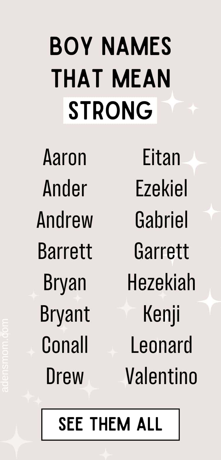 boy names that mean strong