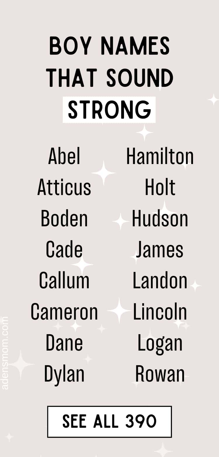 boy names that sound strong list