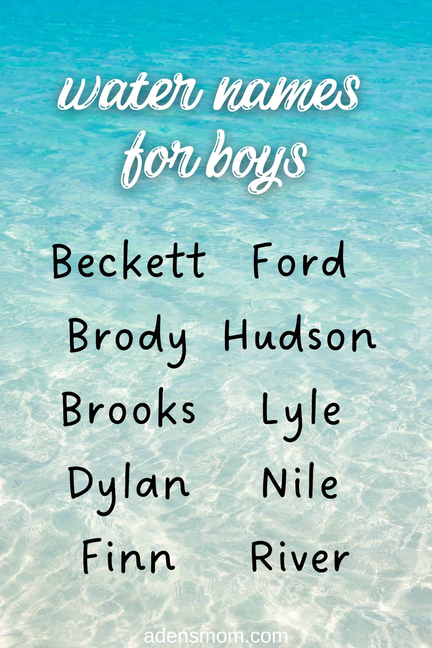 water names for boys pin