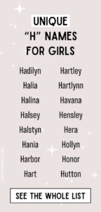 70 Effortlessly Cool Girl Names that Start with H [New 2025]
